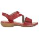 22. Rieker W RKR685 comfortable leather sandals red