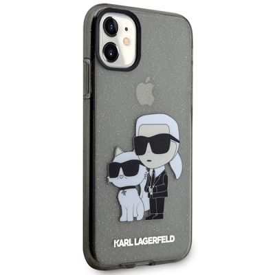 4. Karl Lagerfeld KLHCN61HNKCTGK iPhone 11 / Xr 6.1" black/black hardcase Gliter Karl&Choupette
