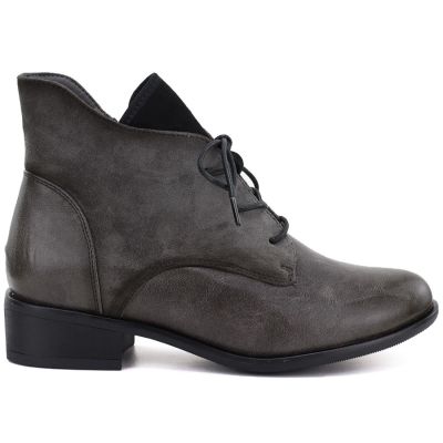 6. Women's insulated ankle boots, gray, Jezzi ASA198-15