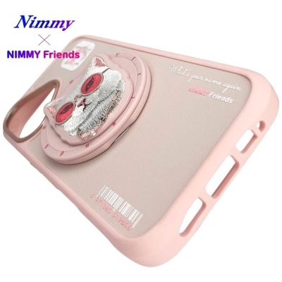 13. Nimmy Glasses Cool Cat MagSafe Case for iPhone 16 - Pink