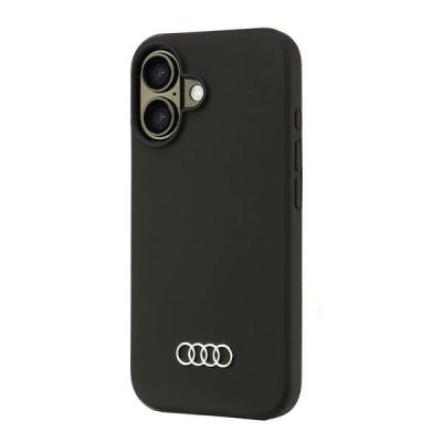 3. Audi Silicone Case iPhone 16 6.1" black/black hardcase AU-LSRIP16-Q3/D1-BK
