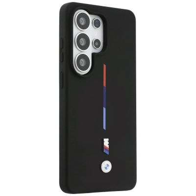 4. BMW M Silicone Tricolor Line MagSafe Case for Samsung Galaxy S26 Ultra - Black