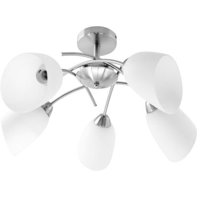 Classic chandelier ceiling hanging lamp Activejet NIKITA Nickel 5xE27 for the living room