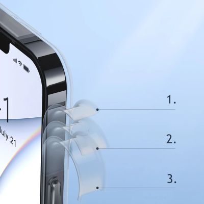 9. Baseus Frosted Glass Case Cover for iPhone 13 Pro Hard Cover with Gel Frame black (ARWS000401)