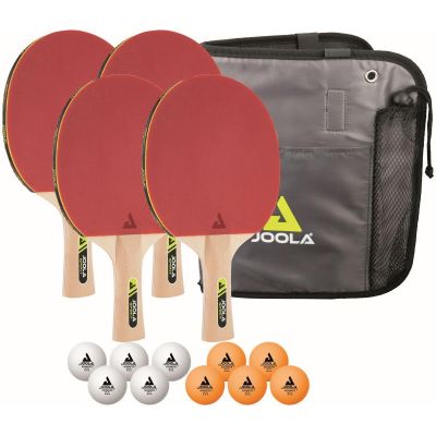 4. JOOLA FAMILY TABLE TENNIS SET 4 SPIRIT RACKETS 10 BALLS