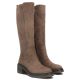 4. Women’s Taupe Suede Block-Heel Boots Filippo DKZ8310