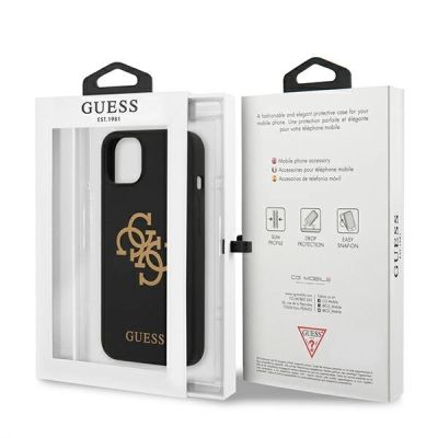 8. Guess Silicone 4G Logo Case for iPhone 13 - Black