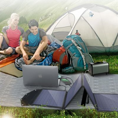 14. Choetech SC009-V2 solar foldable charger 100W USB-C / 2x USB-A PD QC - black