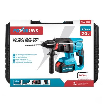 5. Cordless Rotary Hammer EXTRALINK POWERLINK PWL-6608 26MM 20V 2X4AH