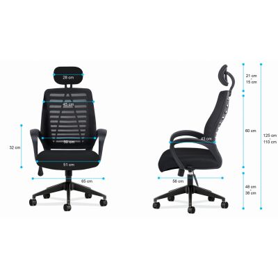 7. MA-Manager 2.1 Black Office Chair