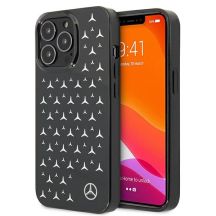 Mercedes Silver Stars Pattern Case for iPhone 13 Pro / iPhone 13 - Black