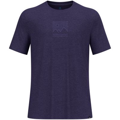 2. Men's Odlo ASCENT SUN. SEA. MOUNTAINS. Crew-Neck Short-Sleeve T-Shirt, Blue