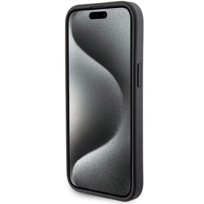 5. Ferrari Grip Stand Metal Logo case for iPhone 15 - black