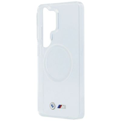 6. BMW IML Shockproof Metal Logo MagSafe Case for Samsung Galaxy S26 Ultra - Transparent