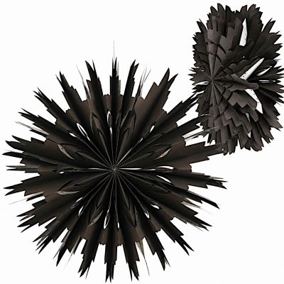 SNOWFLAKE HANGING PAPER DECORATION Ø 50 CM MICA – BLACK