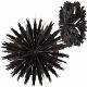 SNOWFLAKE HANGING PAPER DECORATION Ø 50 CM MICA – BLACK