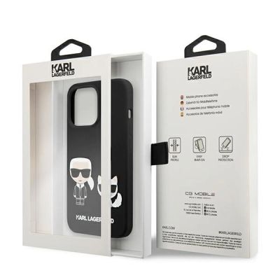 8. Karl Lagerfeld KLHCP13LSSKCK iPhone 13 Pro / 13 6.1" hardcase black/black Silicone Karl & Choupette