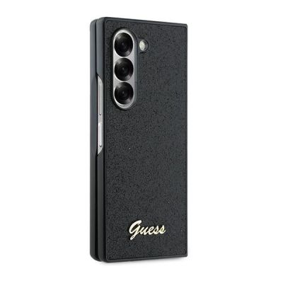 5. Guess 4G Glitter Script Case for Samsung Galaxy Z Fold 6 - Black