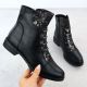 9. Women’s Black Floral Ankle Boots Jezzi ASA62-16