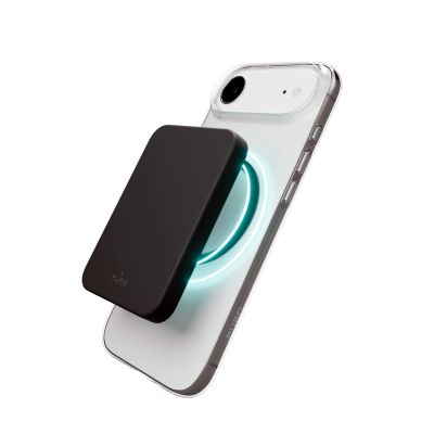 3. Puro Lite Mag TPU+PC Case Compatible with MagSafe for iPhone 17 Air - Transparent with Black Ring