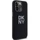 4. DKNY Liquid Silicone Metal Logo iPhone 15 Pro Case - Black