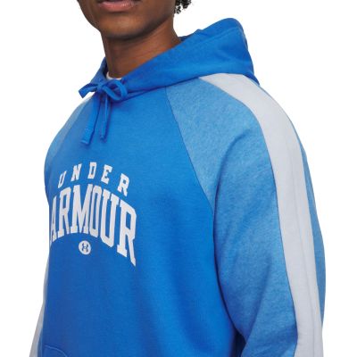 6. Men's Under Armour Rival Fleece Colorblock Hoodie Blue 6003958 402