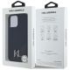 8. Karl Lagerfeld Silicone Shadow Metal Initial MagSafe Case for iPhone 15 Pro Black