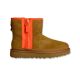 Women's UGG W Classic Mini Zipper Tape Logo Chestnut Snow Boots - 1144034-CHE