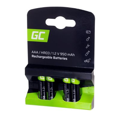 2. GREEN CELL BATTERIES STICKS 4X AAA R3 950MAH