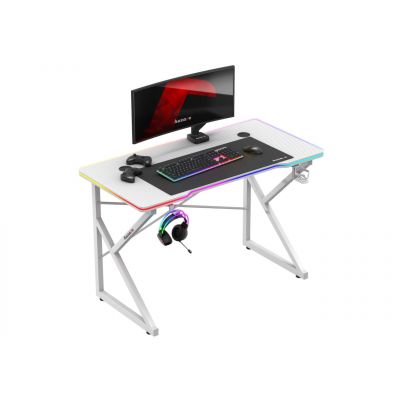 6. Huzaro Hero 1.7 RGB White Gaming Desk