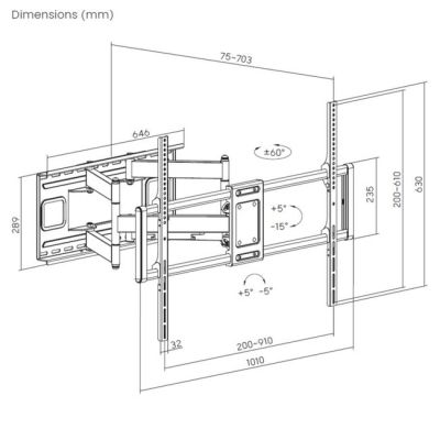 7. Equip 650342 TV Mount 177.8 cm (70") Black