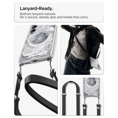 13. Spigen Ultra Hybrid Mag MagSafe Case for Samsung Galaxy S26 Zero One - Clear and White