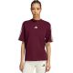 adidas Essentials 3-Stripes Boyfriend Women’s T-Shirt Burgundy KX0793