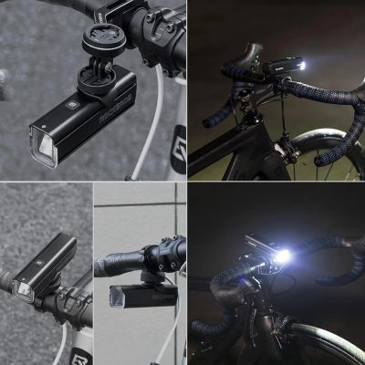3. Rockbros 24610002001 Front Bike Light 1000 lm + USB-C - USB-A Cable - Black