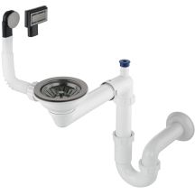 Siphon for a single-bowl granite sink - Space-Saver