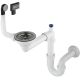 Siphon for a single-bowl granite sink - Space-Saver