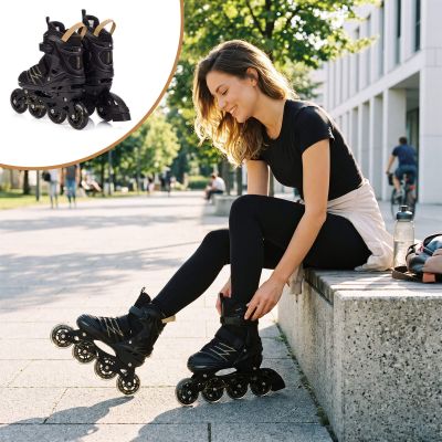 11. Meteor L 38-43 Buzzy Roller Skates Black/Gold