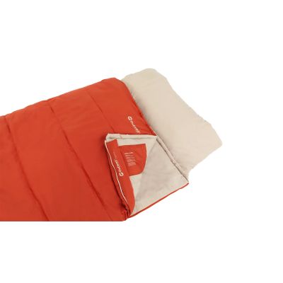Outwell Contour Lux Adult Rectangular Polyester Sleeping Bag Red