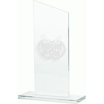 Engraved glass trophy