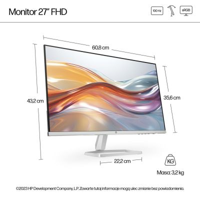 10. HP LED IPS MONITOR 27" 527sf (94F44E9) 100Hz