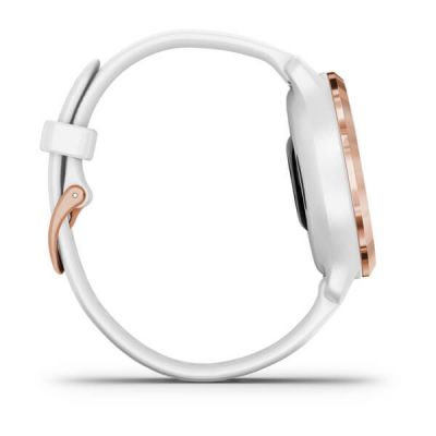 2. Garmin Venu 2S Watch (40 mm) Rose Gold Stainless Steel Bezel / White Case / Silicone Band