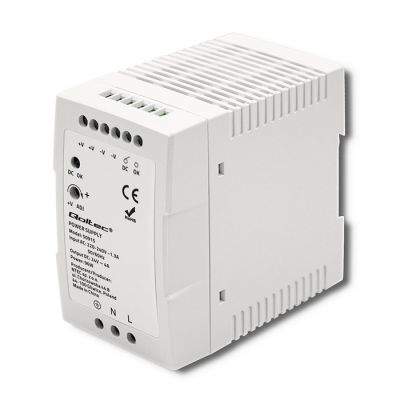 4. QOLTEC DIN RAIL POWER SUPPLY 96W | 24V | 4A | WHITE | SLIM