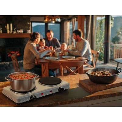 7. ELDOM DOUBLE-PLATE ELECTRIC COOKER PG23 DOPPO 2000W SILVER