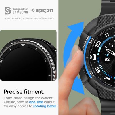 13. Spigen Liquid Air Case for Samsung Galaxy Watch 8 Classic 46mm - Black