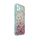 3. Design Case for iPhone 12 Pro Max flower case light blue