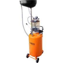 Mobile pneumatic oil drainer and extractor with control tank