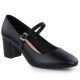 Black Sergio Leone PB176 low-heel pumps with strap