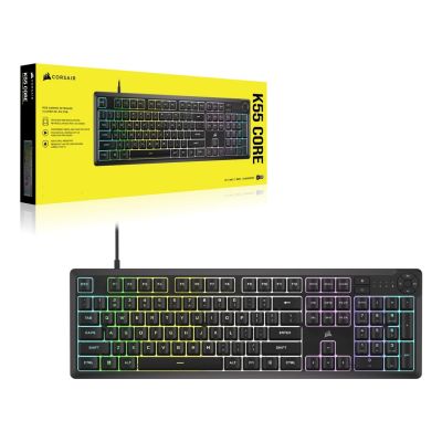 3. CORSAIR K55 CORE Juoda RGB LED Gaming Keyboard
