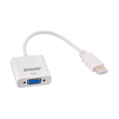 3. SAVIO ADAPTER HDMI (M) - VGA (F) WHITE CL-201