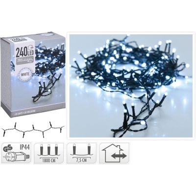 12. CHRISTMAS LIGHTS STRING LIGHTS 240 LED COOL WHITE